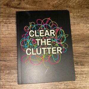 Colorful Notebook with 'Clear the Clutter' Design